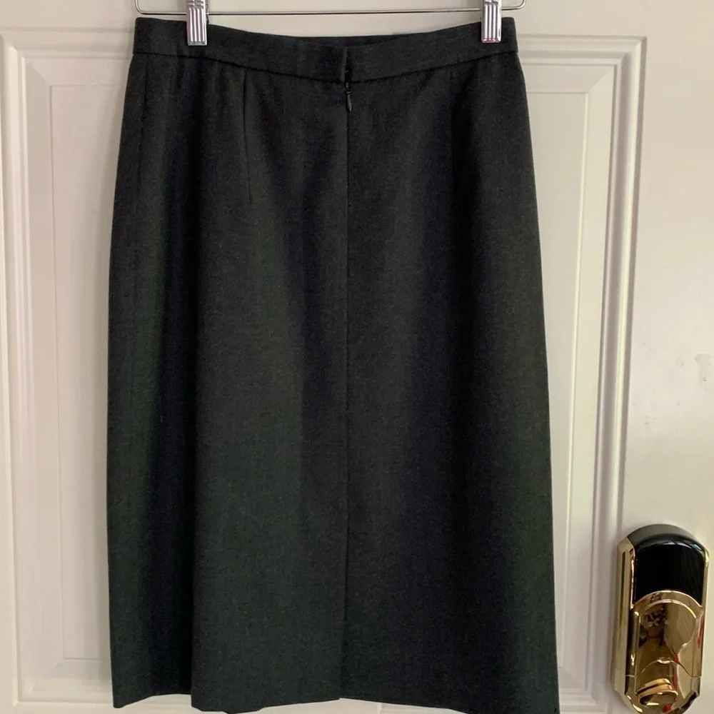 Vintage Burberry Gray Wool Pencil Skirt Sz 6